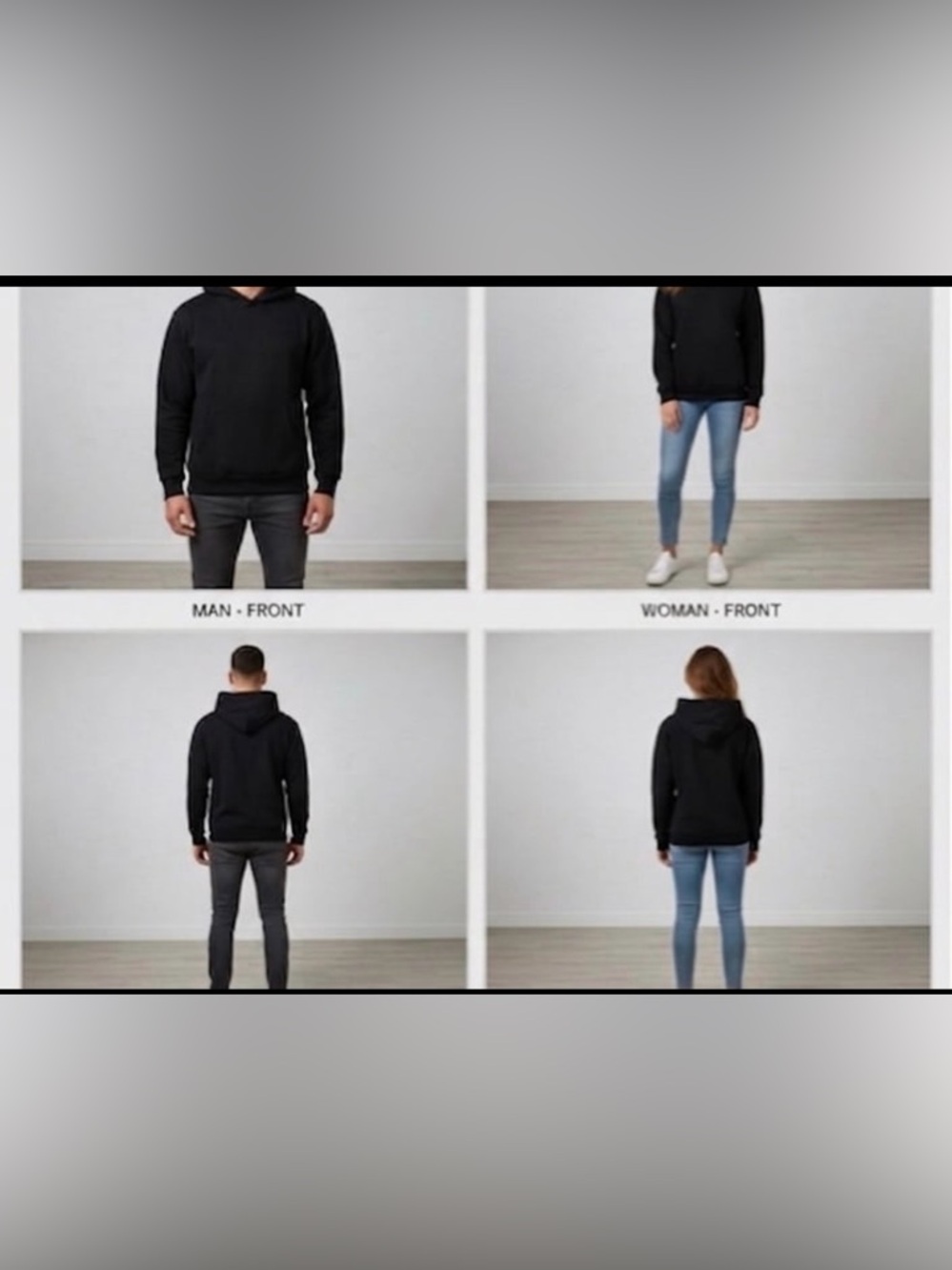Black Men's Hoodie - Classic Pullover Sweatshirt